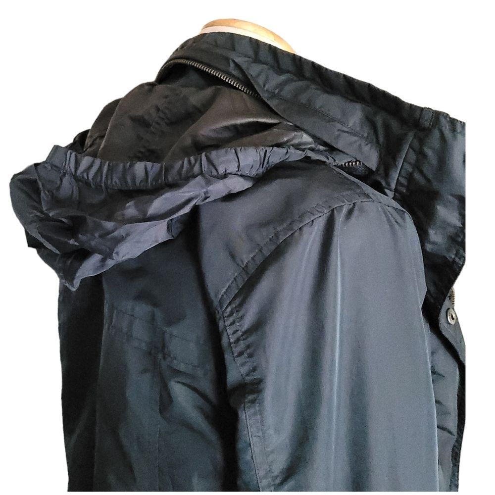 Athleta Military Bomber Windbreaker Hooded Blue Jacket Size X Small - Picture 9 of 16
